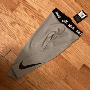 NIKE girls gray stretch leggings size 4 XS BRAND NEW w/ tags